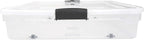 HOMZ 2-Pack Under Bed Storage, Clear Plastic Containers with Lids, 56 Quart, Gray Latch - Stackable Underbed Organizer Bins for Shoes, Bags, Clothes, and Towels