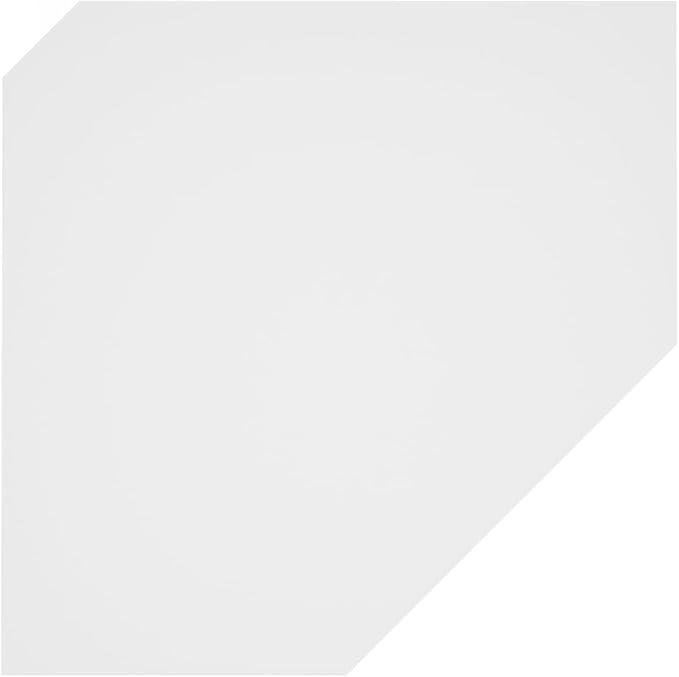 Furinno Rossi Hexagon Floating Shelves for Wall, Set of 2 Geometric Corner Shelf, Wall Mounted Shelves for Bathroom, Home Office, Living Room, White