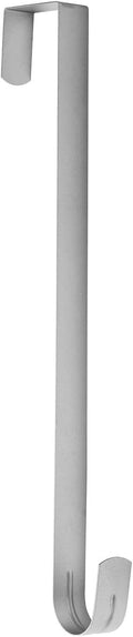 Sattiyrch 15" Wreath Hanger for Front Door,Sturdy Steel Wreath Door Hanger,Over The Door Hanger Hook (Silver,1)
