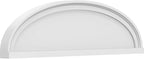 Ekena Millwork 64"W x 17"H x 2"P Elliptical Smooth Architectural Grade PVC Pediment