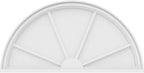 Ekena Millwork 40"W x 20"H x 2"P Half Round 4 Spoke Architectural Grade PVC Pediment