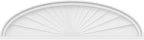 44" W x 12" H x 2" P Elliptical Sunburst Architectural Grade PVC Pediment