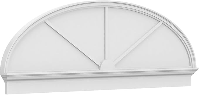 80" W x 26-7/8"H x 2-3/4"P Elliptical 3 Spoke Architectural Grade PVC Combination Pediment