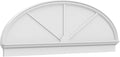 80" W x 26-7/8"H x 2-3/4"P Elliptical 3 Spoke Architectural Grade PVC Combination Pediment
