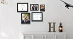 10x10 wood Picture Frame Set of 3, Made of Real Glass for 10x10 Black Frames, Wall and Tabletop Display Photo Frame for Home Décor Gallery Family Wedding Memorial Pic Frame Gift