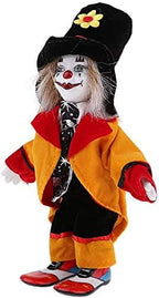 Taotenish Clown Doll Porcelain Clown Model Porcelain Doll Circus Props Delicate Arts Crafts for Home Decoration Desk Ornaments 18cm