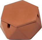 FREELOVE Concrete Ashtray with Lid & Stainless Steel Ashtrays for Cigarettes, Cement Ash Tray Smoking Holder Indoor Smokeless Outdoor Windproof Patio Home Office Cool Decor(Brick Red, Small)