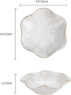 JAMEND CLXP Lotus Leaf Shape Ring Holder Dish, Small Key Bowl, Ceramic Trinket Tray Jewelry Dish Organizing Necklace Earrings for Mom Friend Sister, White. All Jewelries Are NOT Included.