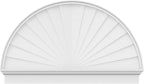 56"W x 34-3/4"H x 2-3/4"P Half Round Sunburst Architectural Grade PVC Combination Pediment