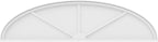 70" W x 18-1/2"H x 2" P Elliptical 3 Spoke Architectural Grade PVC Pediment