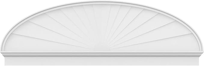 80" W x 26-7/8"H x 2-3/4"P Elliptical Sunburst Architectural Grade PVC Combination Pediment