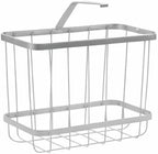 YBM HOME Over-The-Tank Toilet Magazine Holder and Newspaper Organizer Bin, Metal Standing Rack for Magazines, Books, Newspapers, Tablets in Bathroom, Family Room, Office, Den - Chrome Plated 2219