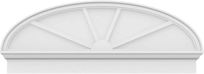50" W x 19-3/8"H x 2-3/4"P Elliptical 4 Spoke Architectural Grade PVC Combination Pediment