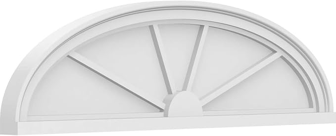 Ekena Millwork 38"W x 10-1/2"H x 2"P Elliptical 4 Spoke Architectural Grade PVC Pediment