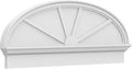 50" W x 19-3/8"H x 2-3/4"P Elliptical 4 Spoke Architectural Grade PVC Combination Pediment