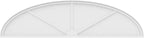 84" W x 22" H x 2" P Elliptical 3 Spoke Architectural Grade PVC Pediment
