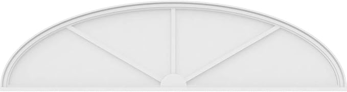 84" W x 22" H x 2" P Elliptical 3 Spoke Architectural Grade PVC Pediment