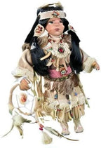 KINNEX COLLECTIONS SINCE 1997 16" Collectible Native American Indian Porcelain Doll (AYASIA) D16665