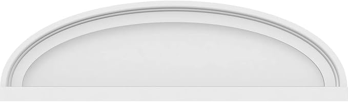 Ekena Millwork 24"W x 7"H x 2"P Elliptical Smooth Architectural Grade PVC Pediment