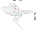 Milisten Iridescent Hummingbird Ornament Set of 3 Acrylic Hanging Pendants 3.93X3.74X2.75 Inch Decorative Bird Home Garden Wall Ceiling Decor