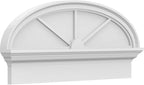 32" W x 14-7/8"H x 2-3/4"P Elliptical 3 Spoke Architectural Grade PVC Combination Pediment