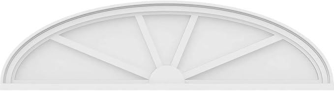 Ekena Millwork 48"W x 13"H x 2"P Elliptical 4 Spoke Architectural Grade PVC Pediment