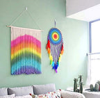 Boho Wall Decor for Bedroom, Large Macrame Dream Catcher, Aesthetic Room Decor for Women Girls, Cozy Hanging Decor for Apartment Nursery