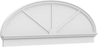74" W x 25-3/8"H x 2-3/4"P Elliptical 3 Spoke Architectural Grade PVC Combination Pediment