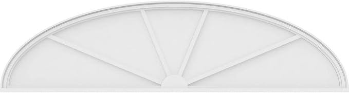 Ekena Millwork84'W x 22'H x 2'P Elliptical 4 Spoke Architectural Grade PVC Pediment