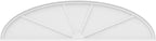 Ekena Millwork84'W x 22'H x 2'P Elliptical 4 Spoke Architectural Grade PVC Pediment
