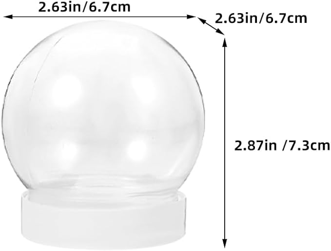 36Pcs DIY Clear Plastic Water Globes Kit, Shatterproof Snow Globes for Bulk Summer Camp Crafts, Kids Pool Party Favors, Beach Souvenirs & Sensory Jars