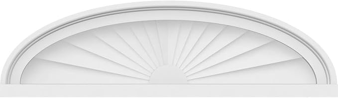 26" W x 7-1/2"H x 2" P Elliptical Sunburst Architectural Grade PVC Pediment