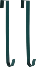 Sattiyrch 12" Wreath Hanger for Front Door,Steel Over The Door Hanger Hook,Wreath Door Hanger (Green,2)