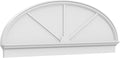 78" W x 26-3/8"H x 2-3/4"P Elliptical 3 Spoke Architectural Grade PVC Combination Pediment