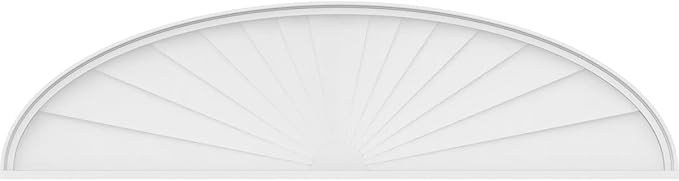 78" W x 20-1/2"H x 2" P Elliptical Sunburst Architectural Grade PVC Pediment