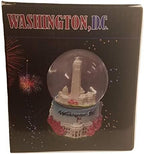 Cherry Blossom Themed Washington Monument, Jefferson Memorial, White House & U.S. Capitol Decorative Snow Globe - DC Souvenirs (Medium)