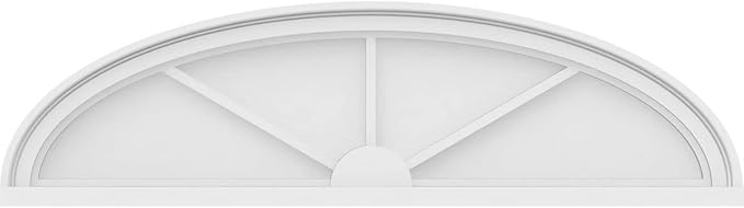 38" W x 10-1/2"H x 2" P Elliptical 3 Spoke Architectural Grade PVC Pediment
