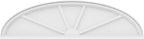 Ekena Millwork 56"W x 15"H x 2"P Elliptical 4 Spoke Architectural Grade PVC Pediment