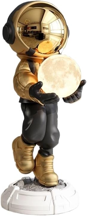 Astronaut Statue, Spaceman Sculpture, Home Decor Sculpture, Cool Metal mask Decoration, Large Spaceman Figurine Decoration