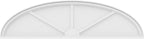 62" W x 16-1/2"H x 2" P Elliptical 3 Spoke Architectural Grade PVC Pediment