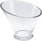 WGVI Slant Cut Calyx Glass Vase, Width 7.25", Height 6.25", Clear Terrarium, Candy Dish, Fruit Jar, Floral Container for Wedding Party Event, Home Office Decor, 8 Pieces