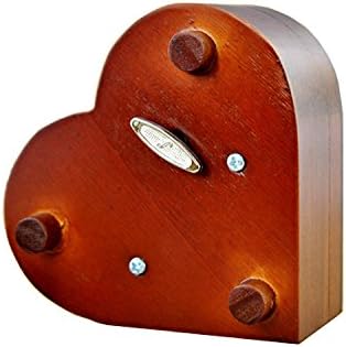WESTONETEK Heart Shaped Vintage Wood Carved Mechanism Musical Box Wind Up Music Box Gift for Christmas/Birthday/Valentine's Day, Melody You are My Sunshine