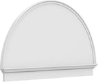 60"W x 36-3/4"H x 2-3/4"P Half Round Smooth Architectural Grade PVC Combination Pediment