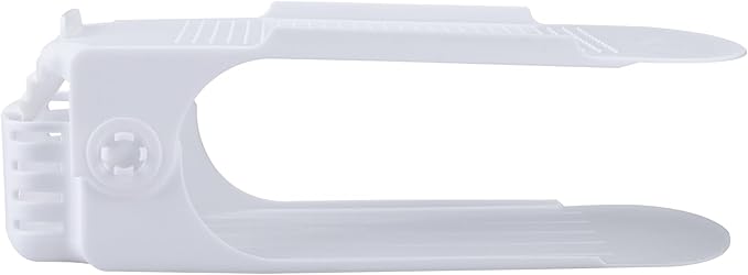 HOMOKUS Shoe Slots Organizer for Closet Organization, 20 Pack Adjustable Shoe Stacker Space Saver,Double Layer Shoe Rack Organizer Holder with 4 Different Height (White)