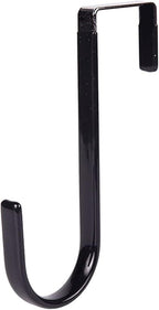 BWESOO Black Wreath Hanger - Strong Bearing Fall Christmas Halloween Decorations Carbon Steel Door Hook 5" Height Home Décor Accents