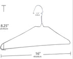 Pack of 30 Wire Hangers Steel Metal Drip Dry Coat Clothes Hangers -Metal Coat Hangers are Made of Stress-Hardened 13 -Gauge Steel Wire with a Thin Plastic (NOT Lacquer) Coating.
