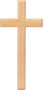 ARCHOBAN Wooden Crosses Wall Decor, 12 Inch Catholic Wall Cross Decorations for Home, Light Brown