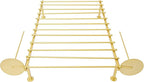 12-Tier Wall Mounted Scarf Rack, Scarf Display Rack, Towels Storage Hanger, Commercial Hijab Scarf Holder Organizer Space Saving for Retail Stores, Boutiques, Home (Gold, 31.5in Width)