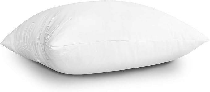 EDOW Throw Pillow Inserts, Set of 4 Lightweight Down Alternative Polyester Pillow, Couch Cushion, Sham Stuffer, Machine Washable. (White, 26x26)