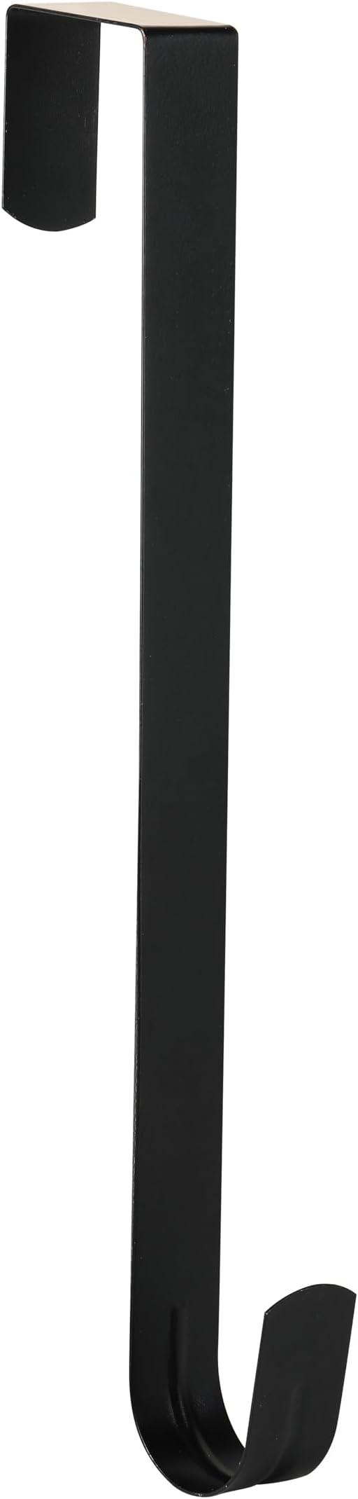 Wreath Hanger for Front Door, Slim Over The Door Hook, Easy to Use and Reusable Holiday Wreath Holder for Christmas, Thanksgiving, Halloween and Daily Décor (12" Black, 1)